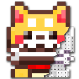 像素艺术柴犬填色小游戏(pixel art shiba inu)